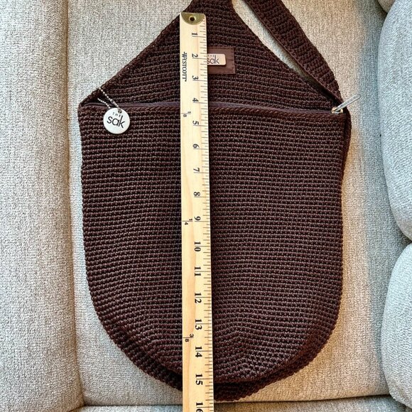 The Sak Brown Crochet Crossbody Sling Bag - Picture 8 of 13
